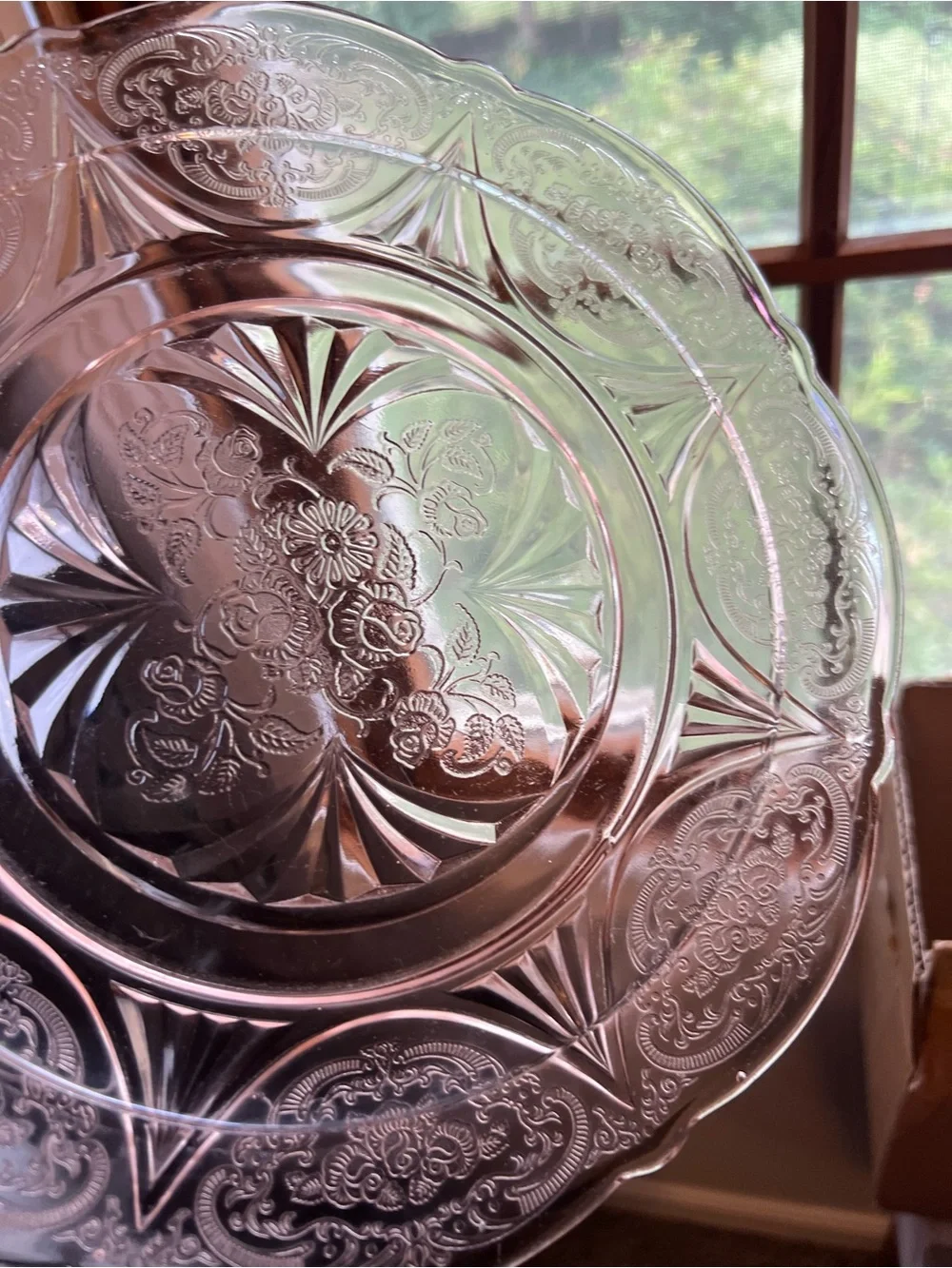 2 Hazel Atlas Royal Lace Dinner Plates